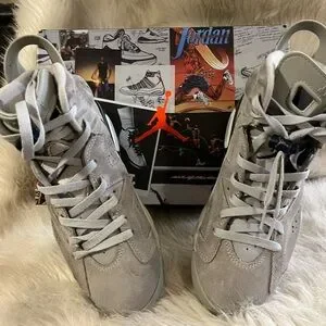 Jordan | Shoes | Jordan 6 Retro Suede Sneakers In Light Gray  display picture 1